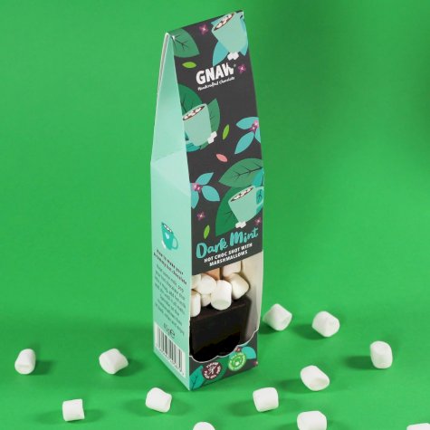 Dark Mint Crisp Hot Chocolate Stirrer With Marshmallows