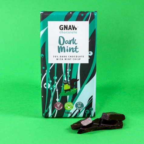 Dark Mint Crisp Chocolate Bar • Vegan