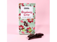 Raspberry Crisp Dark Chocolate Bar - Vegan