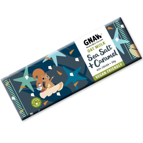 Sea Salt & Crunchy Caramel Oat Mi!lk Snack Size Chocolate Bar • Vegan