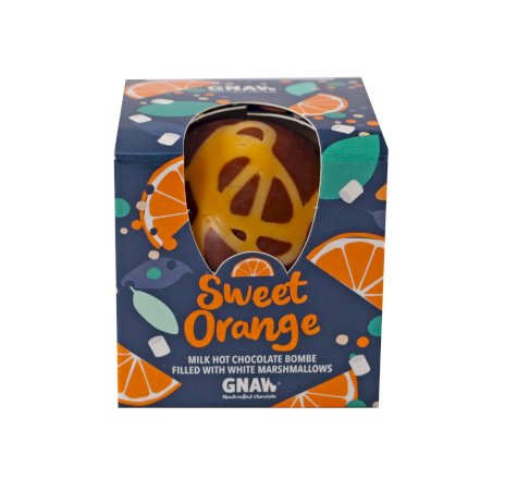 Milk “Sweet Orange” Hot Chocolate Bombe with Marshmallows