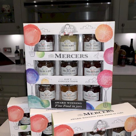 Mercers 9 Mini Jar Variety Gift Set (Chutneys, Conserves, Marmalades, Curds)